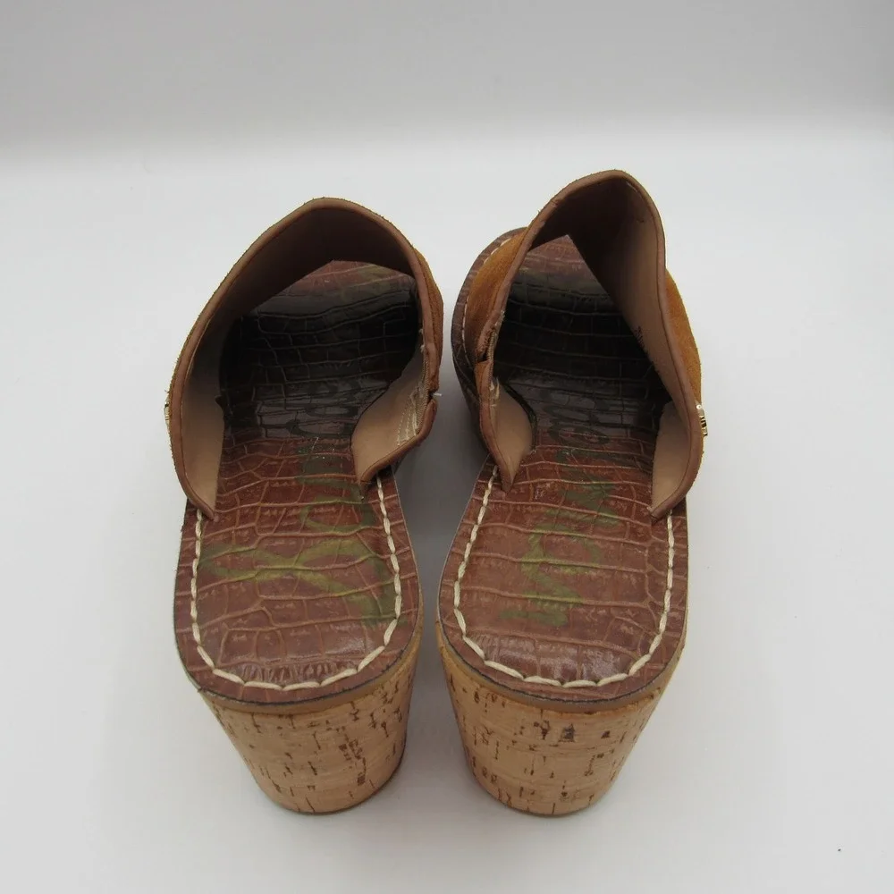 Sam Edelman Ranger Wedge Sandals Women's 6.5M Brown Suede‎ Cork Platform